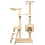 vidaXL Kattenkrabpaal met sisal krabpalen 150 cm beige, Dieren en Toebehoren, Katten-accessoires, Verzenden, Nieuw