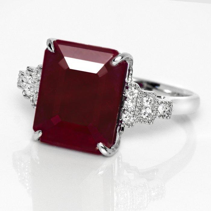 Zonder Minimumprijs - Ring - 14 karaat Witgoud, IGI 6,90 ct, Sieraden, Tassen en Uiterlijk, Ringen