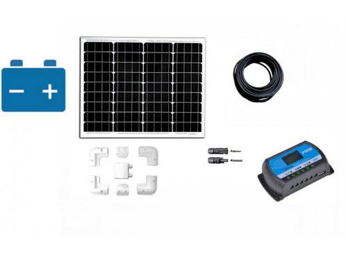 Solarset 50 watt 10ah Pwm + 50ah accu, Auto-onderdelen, Accu's en Toebehoren, Verzenden