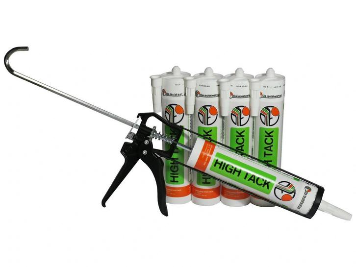 High-Tack set De Isolatieshop High-Tack + Kitspuit, Doe-het-zelf en Verbouw, Isolatie en Afdichting, Ophalen of Verzenden