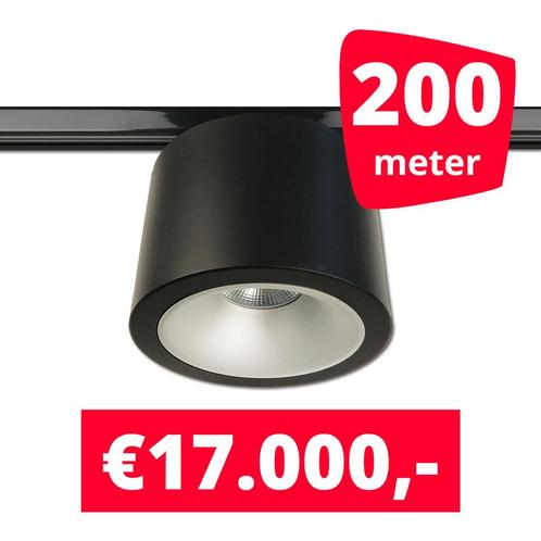 *TIP* LED RAILVERLICHTING CAN ZWART 200 SPOTS 3000K + 200M, Zakelijke goederen, Kantoor en Winkelinrichting | Winkel en Inventaris