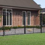 vidaXL Poort met spijlpunten 305x198 cm gepoedercoat staal, Verzenden, Nieuw