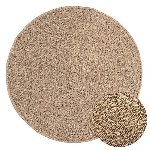 vidaXL Vloerkleed ZIZUR binnen en buiten 90 cm jute look, Huis en Inrichting, Stoffering | Tapijten en Kleden, Bruin, Nieuw, Verzenden