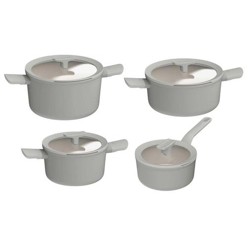 8 Delige BergHOFF Balance Moonmist Pannenset, Huis en Inrichting, Keuken | Potten en Pannen, Verzenden