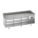 GGM Gastro | Pizzakoeltafel Premium PLUS - 1980x700mm - met, Verzenden, Nieuw in verpakking, RVS Meubilair