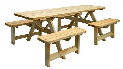 Picknicktafel Family bladmaat 70 x 240 cm, Tuin en Terras, Tuinsets en Loungesets, Nieuw, Verzenden