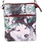 Schoudertasje husky NIEUW, Sieraden, Tassen en Uiterlijk, Ophalen of Verzenden, Nieuw, Bruin