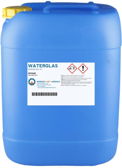 Wmm Chemie Waterglas 20 liter, Doe-het-zelf en Verbouw, Isolatie en Afdichting, Nieuw, Verzenden