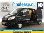 Ford Transit Custom 2.0 TDCI L2H1 2xSchuifdeur Airco €249pm, Zwart, Nieuw, Ford, Lease
