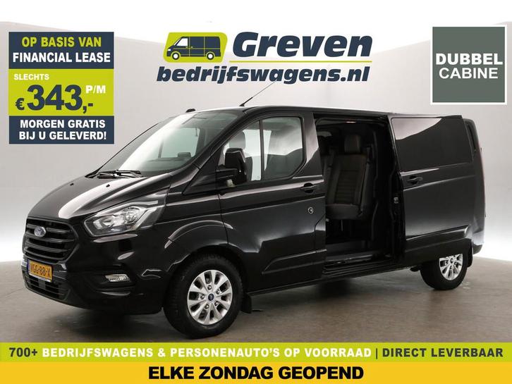 Ford Transit Custom 300 2.0 TDCI L2H1 Limited | DC | Airco, Auto's, Bestelauto's, Te koop, Handgeschakeld, Financial lease, Diesel