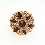 Ring - 14 karaat Geel goud Granaat, Nieuw