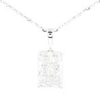 Ketting met hanger - 14 karaat Witgoud -  4.86ct. tw.