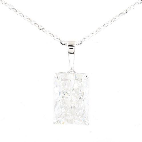 Ketting met hanger - 14 karaat Witgoud -  4.86ct. tw., Sieraden, Tassen en Uiterlijk, Antieke sieraden