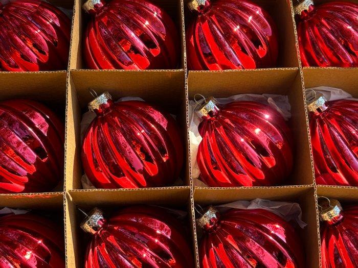 Esse: 12 kerstballen italiaans design, glas, 8cm doorsnede -, Diversen, Kerst