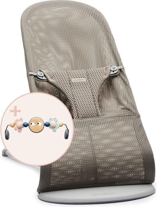 BabyBjörn Wipstoeltje Bliss Mesh Grijs beige & Speelboog On, Kinderen en Baby's, Wipstoeltjes, Verzenden