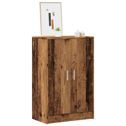 vidaXL Schoenenkast 60x35x92 cm bewerkt hout oud houtkleurig, Huis en Inrichting, Kasten | Schoenenrekken, Nieuw, Verzenden