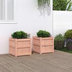 vidaXL Plantenbakken 2 st massief douglashout, Verzenden, Minder dan 60 cm, Nieuw, Hout