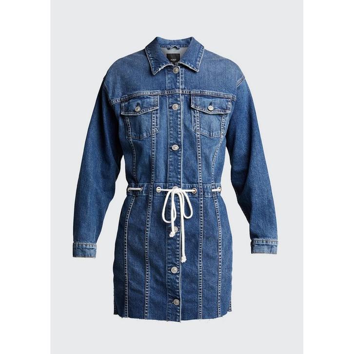 Hudson Jeans • blauwe denim jurk met knopen • S, Kleding | Dames, Spijkerbroeken en Jeans, Blauw, Nieuw, Verzenden