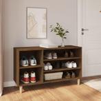 vidaXL Schoenenkast 102x36x60 cm bewerkt hout bruin, Verzenden, Nieuw