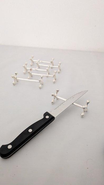 Bugatti - Tafelservies (6) - Verzilverd - plaatskaartje, Antiek en Kunst, Curiosa en Brocante