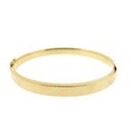 Gouden slavenarmband geribbeld | Ø 60 mm (vintage sieraden), Ophalen of Verzenden, Gebruikt, Overige kleuren, Goud