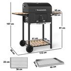 TRUUSK Houtskoolgrill Van Roestvrij Staal, Verrijdbare Grill, Verzenden, Nieuw, TRUUSK
