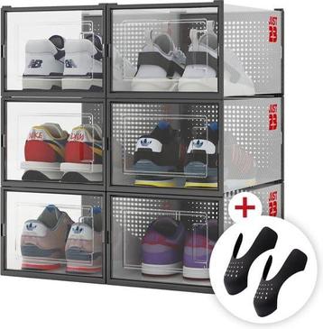 JUST23 Schoenen opbergsysteem 6PACK - Transparant - beschikbaar voor biedingen