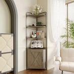 Grijze Hoekkast met Deur en 5 Planken, Verzenden, Nieuw