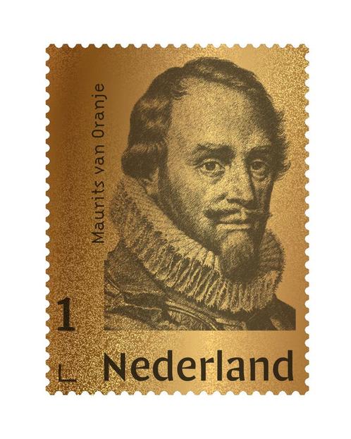 Gouden Postzegel Prins Maurits van Oranje, Postzegels en Munten, Postzegels | Nederland, Verzenden