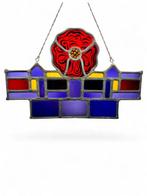 Art Deco Glas-in-loodraam - Large 34x51cm - 1910-1920, Antiek en Kunst