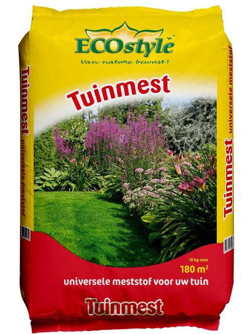 Ecostyle tuinmest 18 kg, Tuin en Terras, Aarde en Mest, Verzenden