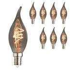 Set van 8 LED kaarslampen vlam E14 | 4 watt dimbaar | 1800K, Verzenden, Overige typen, E14 (klein), Nieuw