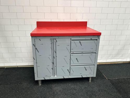 Elfinox Snijtafel met 3 lades en 2 draaideuren | 100 CM, Zakelijke goederen, Horeca | Keukenapparatuur, Ophalen of Verzenden