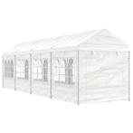 vidaXL Prieel met dak 8,92x2,28x2,69 m polyetheen wit, Verzenden, Nieuw