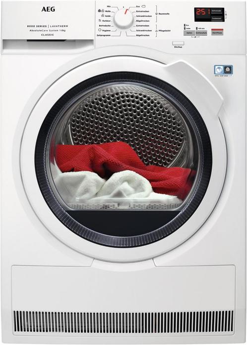 Aeg T8dbc40689 Warmtepompdroger 8kg, Witgoed en Apparatuur, Wasdrogers, Zo goed als nieuw, Voorlader, 85 tot 90 cm, Ophalen of Verzenden