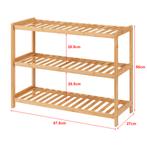[en.casa] Schoenenrek Dammfleth 55x67,5x27 cm bamboe, Huis en Inrichting, Kasten | Schoenenkasten, Verzenden, Nieuw