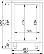 CombiSteel Bierkoeler | RVS | 3 Deuren Links + 2 Spoelbakken, Witgoed en Apparatuur, Koelkasten en IJskasten, Ophalen of Verzenden