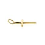 Gouden hanger van een kruis (religieus, kruis kettinghanger), Ophalen of Verzenden, Gebruikt, Goud, Overige merken