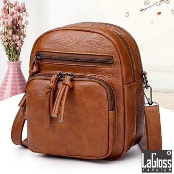 Bruine Schoudertas Crossbody met Oortjes-Opening – 16x9x20 beschikbaar voor biedingen