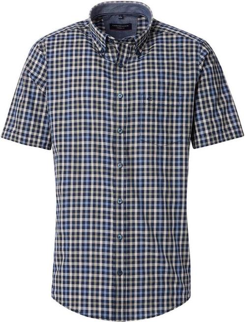 Casa Moda Short Sleeve Overhemd Ruiten Navy maat XL Heren, Kleding | Heren, Overhemden, Nieuw, Verzenden