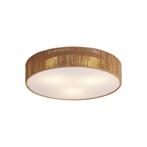Japandi plafondlamp naturel met kap 46cm 3-lichts - Luz, Huis en Inrichting, Lampen | Plafondlampen, Verzenden, Nieuw, Metaal