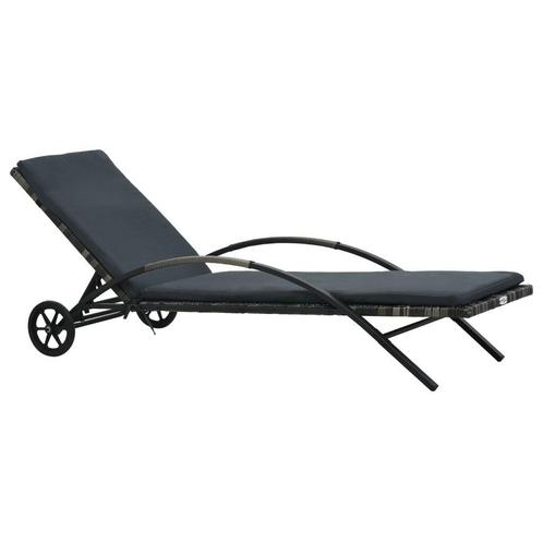 Tuin Ligbed Antraciet - 40% Korting! Tweedekansje, Tuin en Terras, Ligbedden, Nieuw, Rotan, Ophalen of Verzenden