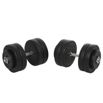 Halterset - 50 kg - Stalen halters - zwart beschikbaar voor biedingen