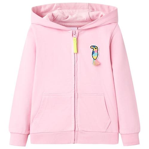 vidaXL Kindervest met capuchon en rits 116 felroze, Kinderen en Baby's, Kinderkleding | Overige, Nieuw, Verzenden