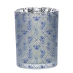 Windlicht Glas delfts blauw medium 12cm, Verzenden, Nieuw