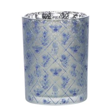 Windlicht Glas delfts blauw medium 12cm beschikbaar voor biedingen