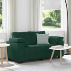 vidaXL Loveseat Sofa Donkergroen 160x77x82 cm Fluweel, Verzenden, Nieuw, Stof