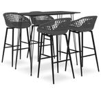 vidaXL 5-delige Barset zwart en grijs, Huis en Inrichting, Complete eetkamers, Verzenden, Nieuw