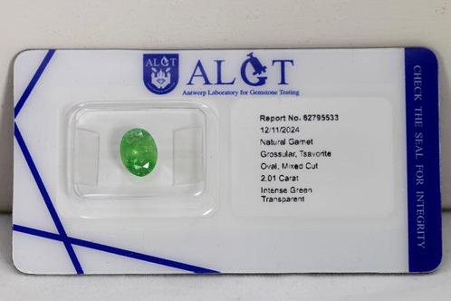 Tsavoriet - 2.01 ct - Antwerp Laboratory for Gemstone, Sieraden, Tassen en Uiterlijk, Edelstenen