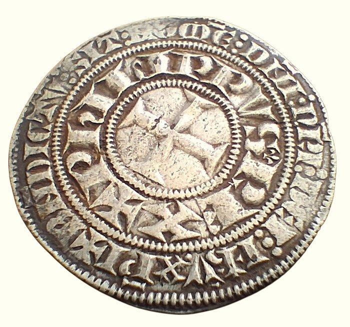 Frankrijk. Philippe IV (1285-1314). Gros tournois (Zonder, Postzegels en Munten, Munten | Europa | Euromunten